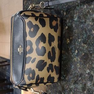 COACH leopard crossbody bag purse NWOT